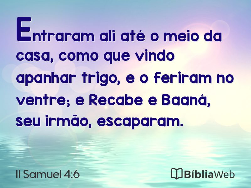 II Samuel 4:6 em imagem para compartilhar