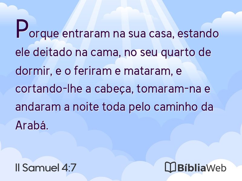 II Samuel 4:7 em imagem para compartilhar