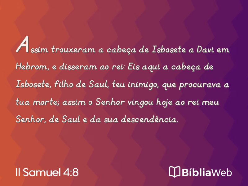 II Samuel 4:8 em imagem para compartilhar