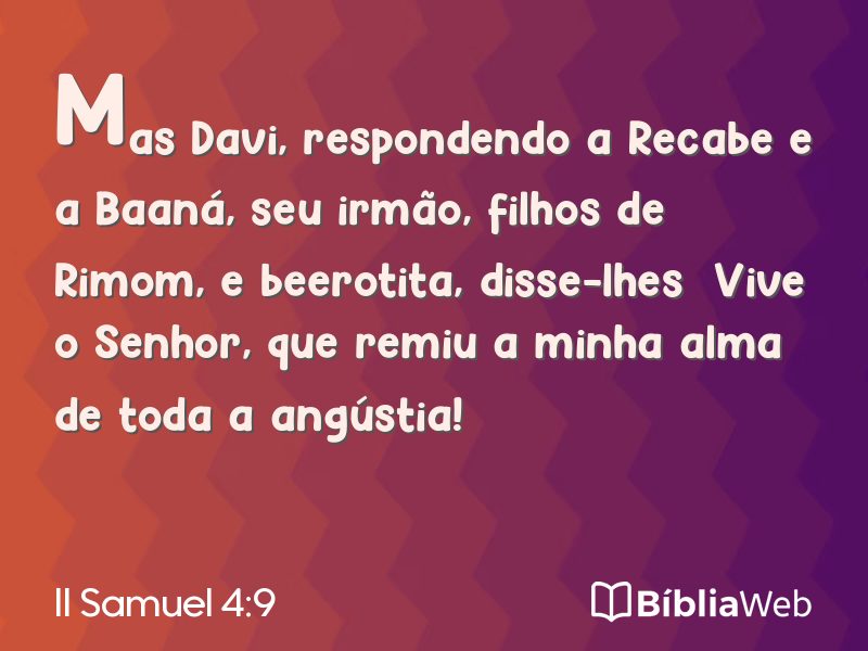 II Samuel 4:9 em imagem para compartilhar