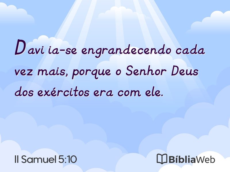 II Samuel 5:10 em imagem para compartilhar
