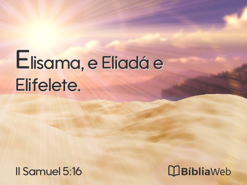 II Samuel 5:16 em imagem para compartilhar