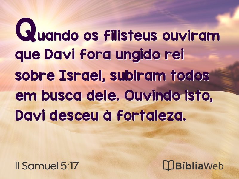 II Samuel 5:17 em imagem para compartilhar