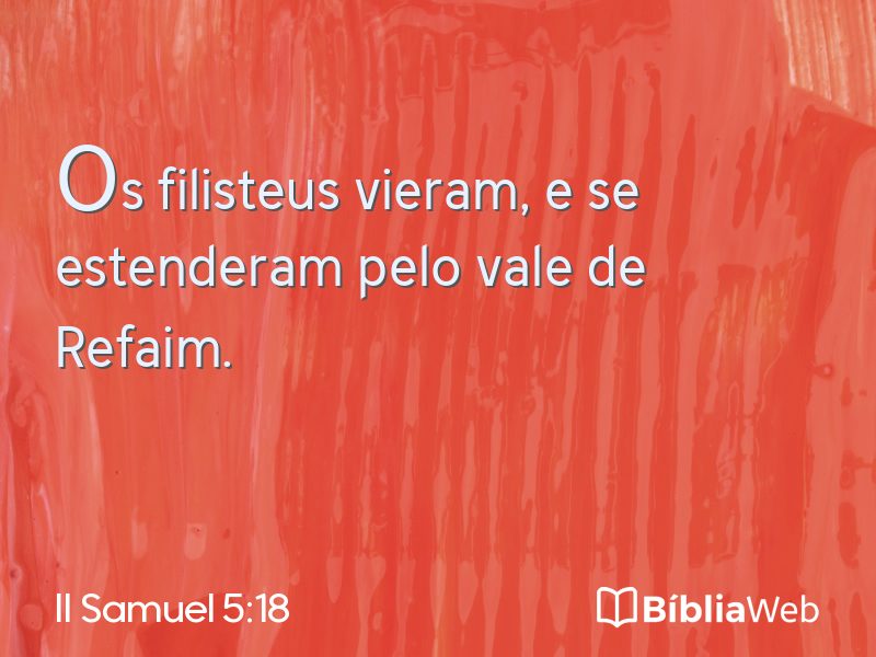 II Samuel 5:18 em imagem para compartilhar