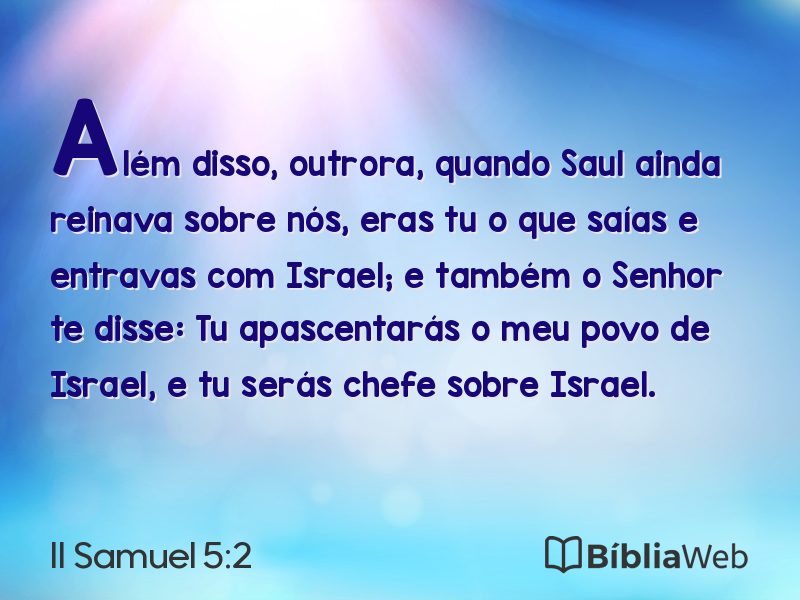 II Samuel 5:2 em imagem para compartilhar