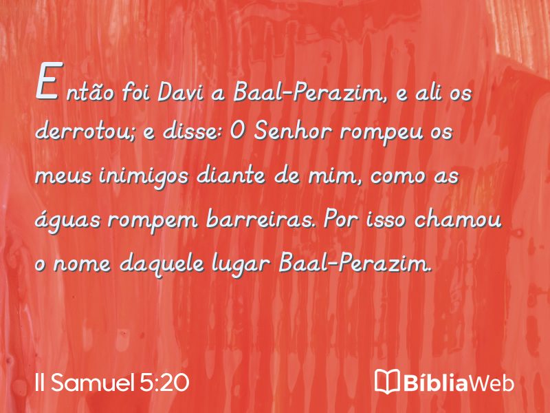 II Samuel 5:20 em imagem para compartilhar