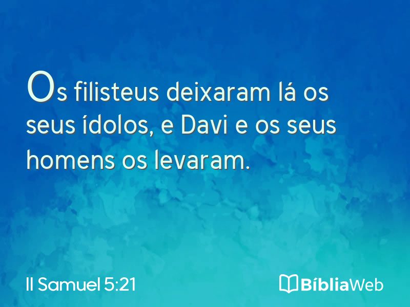 II Samuel 5:21 em imagem para compartilhar