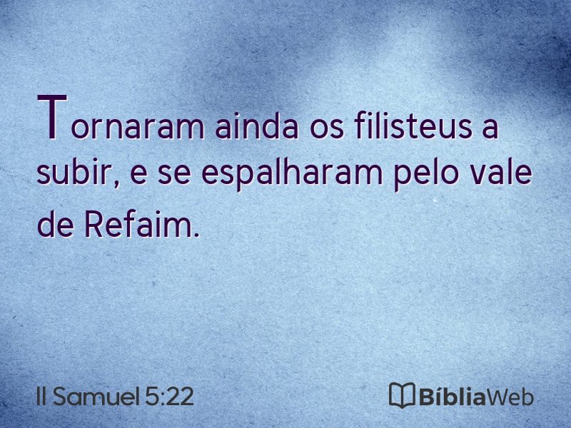 II Samuel 5:22 em imagem para compartilhar