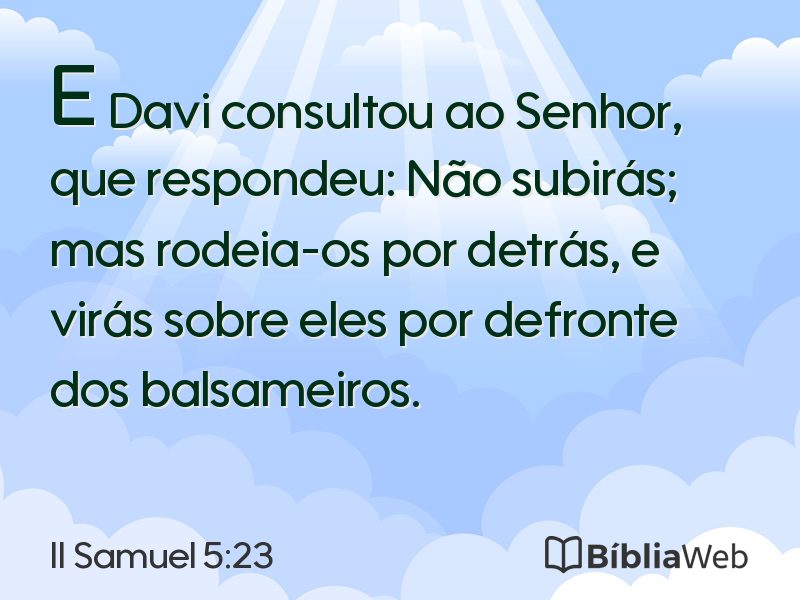 II Samuel 5:23 em imagem para compartilhar
