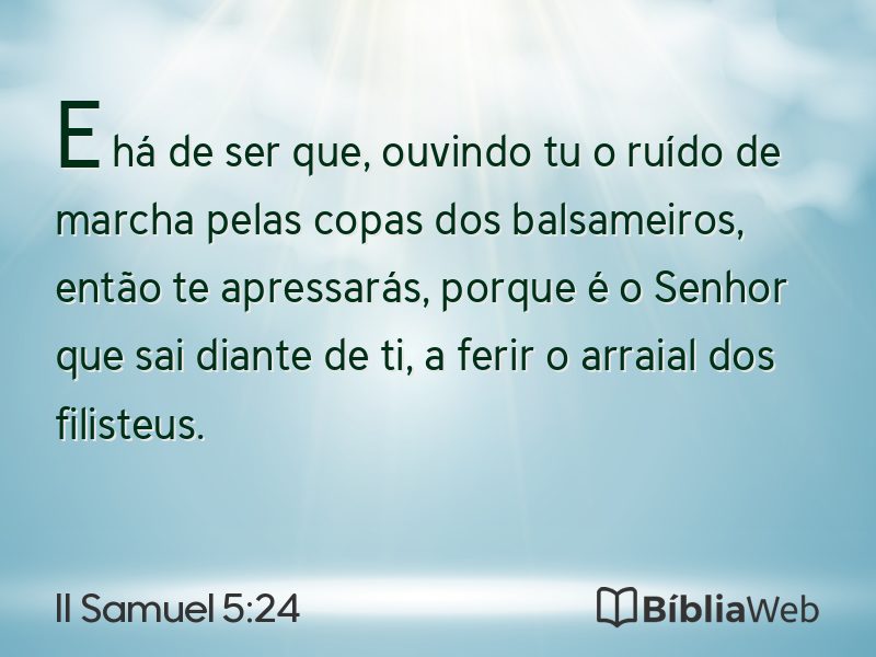 II Samuel 5:24 em imagem para compartilhar