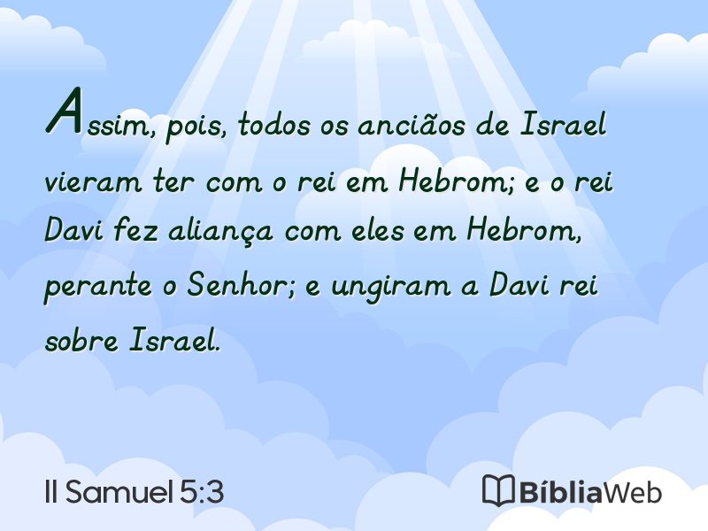 II Samuel 5:3 em imagem para compartilhar