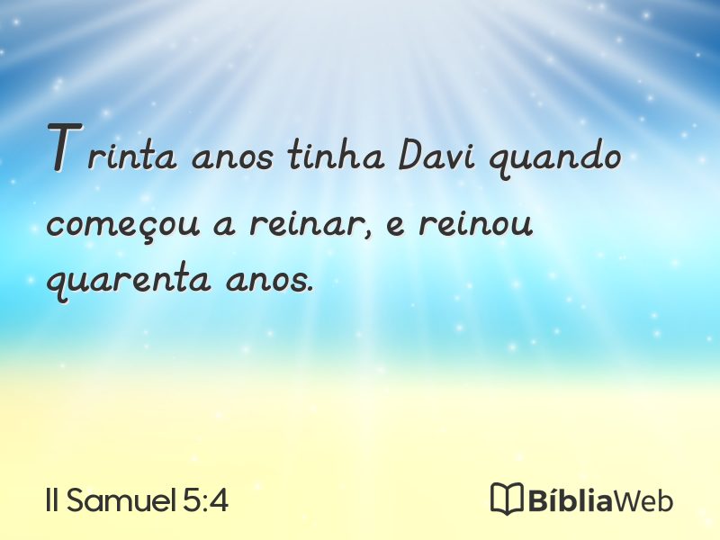 II Samuel 5:4 em imagem para compartilhar