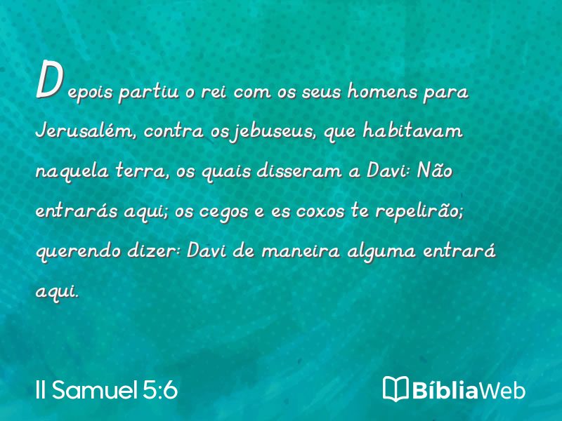 II Samuel 5:6 em imagem para compartilhar