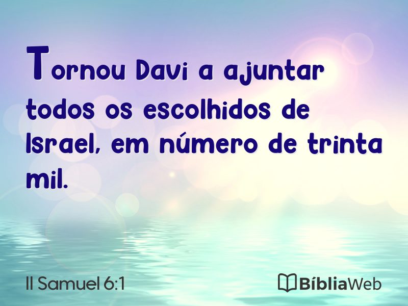 II Samuel 6:1 em imagem para compartilhar