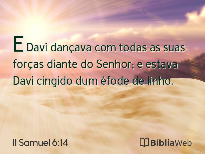 II Samuel 6:14 em imagem para compartilhar