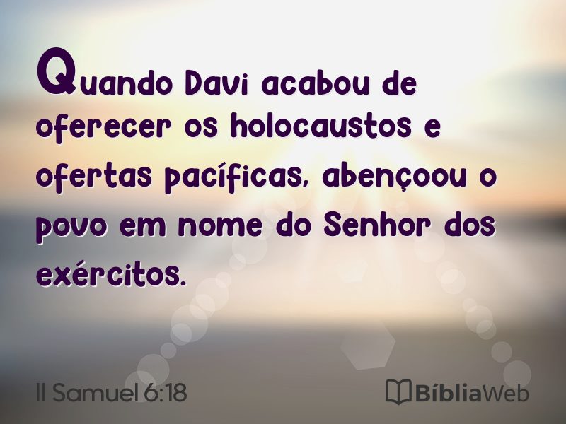 II Samuel 6:18 em imagem para compartilhar