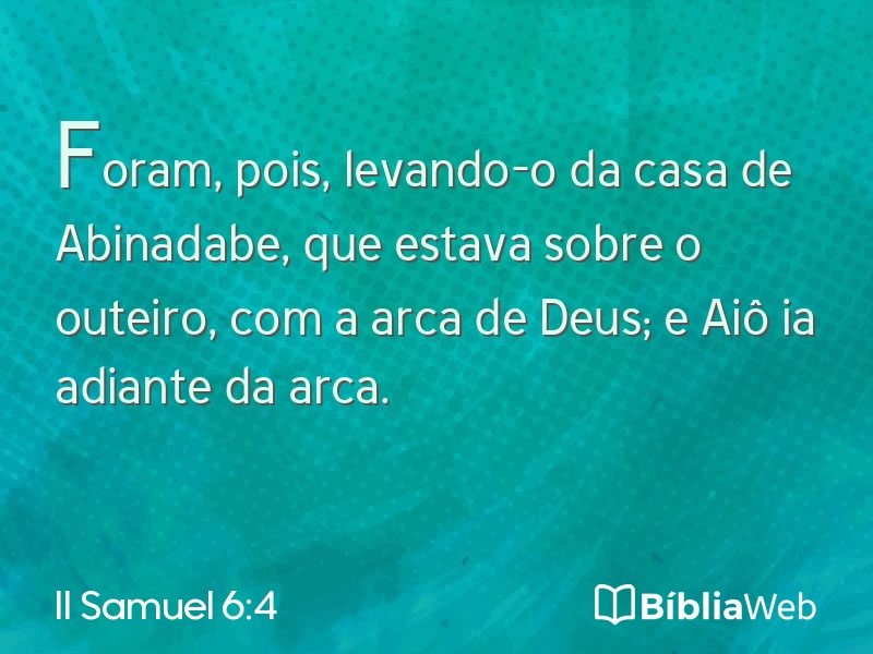 II Samuel 6:4 em imagem para compartilhar