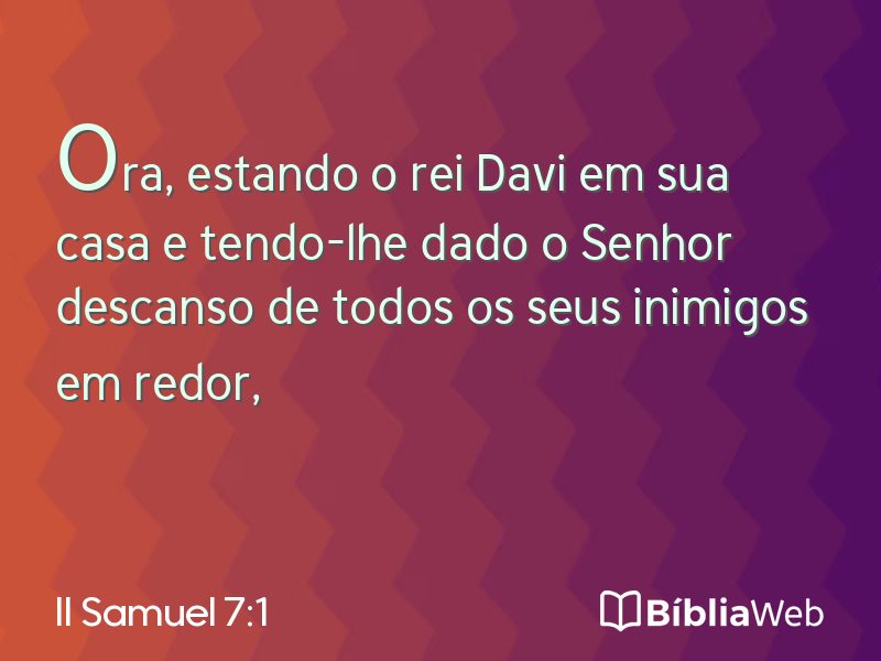 II Samuel 7:1 em imagem para compartilhar