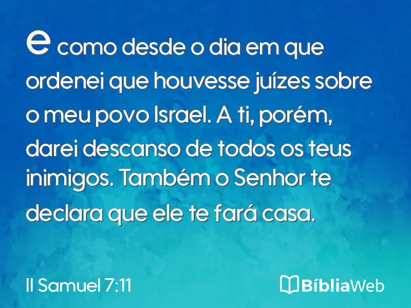 II Samuel 7:11 em imagem para compartilhar