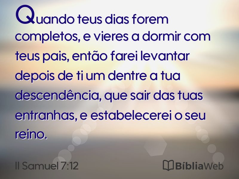 II Samuel 7:12 em imagem para compartilhar