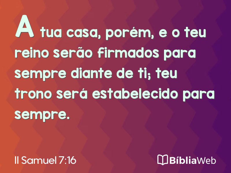 II Samuel 7:16 em imagem para compartilhar