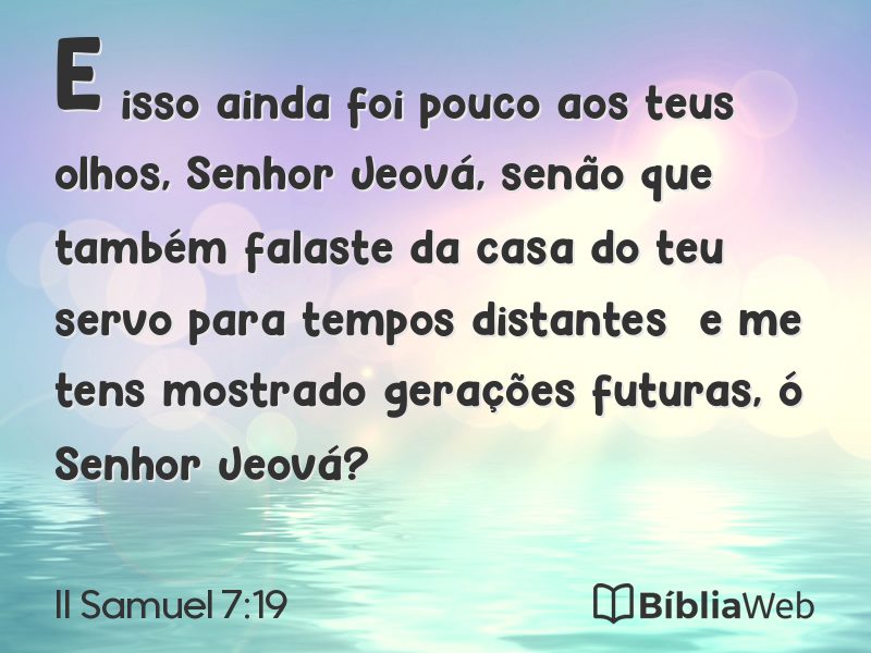 II Samuel 7:19 em imagem para compartilhar