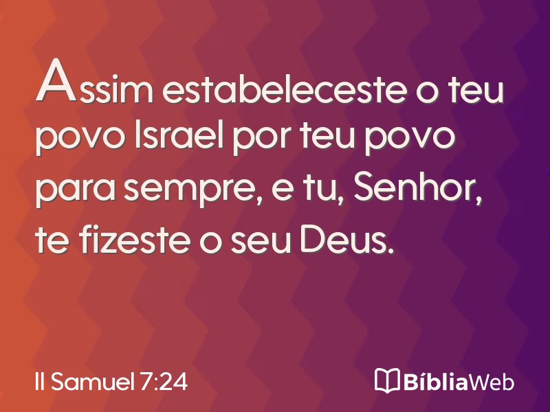 II Samuel 7:24 em imagem para compartilhar