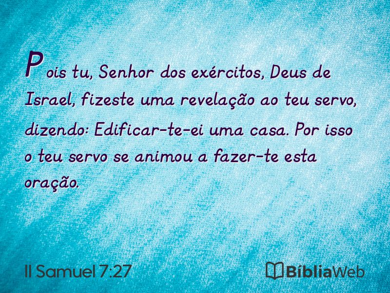 II Samuel 7:27 em imagem para compartilhar