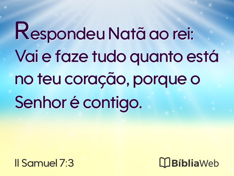 II Samuel 7:3 em imagem para compartilhar