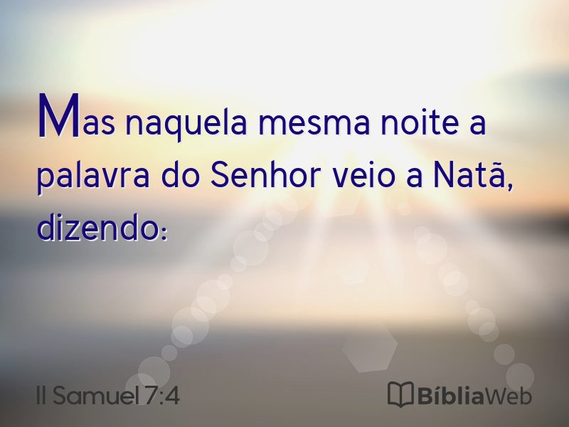 II Samuel 7:4 em imagem para compartilhar