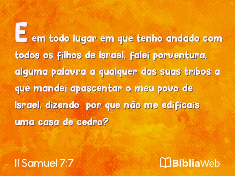 II Samuel 7:7 em imagem para compartilhar