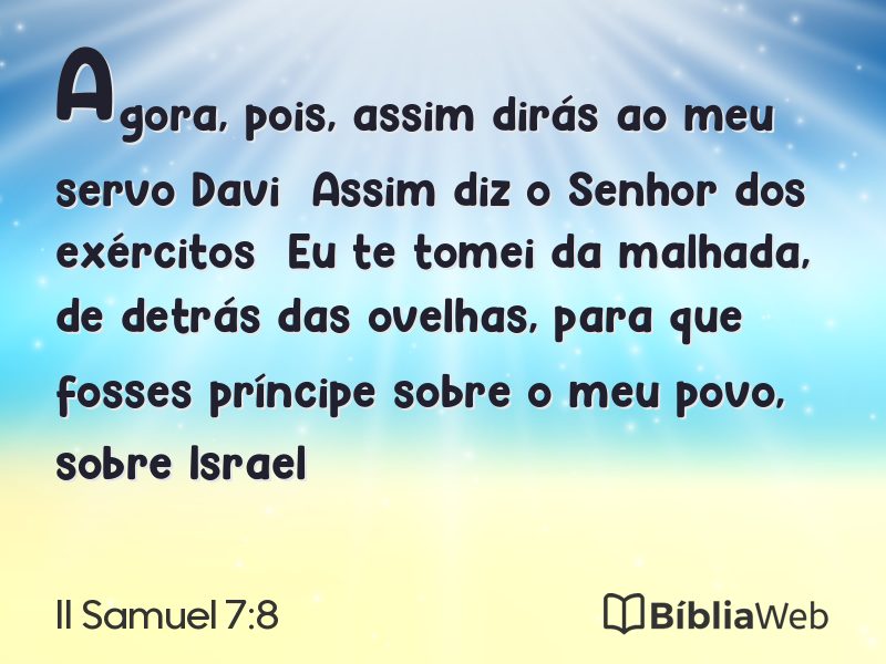II Samuel 7:8 em imagem para compartilhar