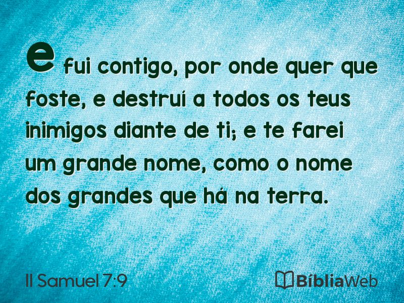 II Samuel 7:9 em imagem para compartilhar