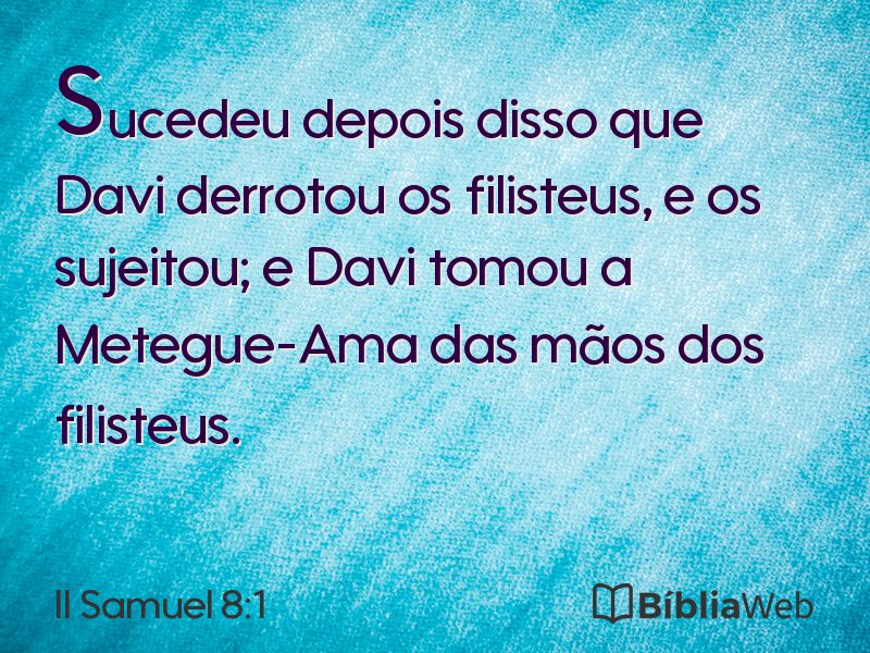 II Samuel 8:1 em imagem para compartilhar
