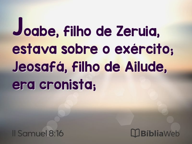 II Samuel 8:16 em imagem para compartilhar