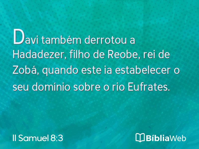 II Samuel 8:3 em imagem para compartilhar