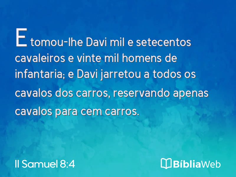 II Samuel 8:4 em imagem para compartilhar