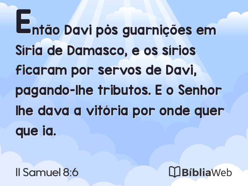 II Samuel 8:6 em imagem para compartilhar
