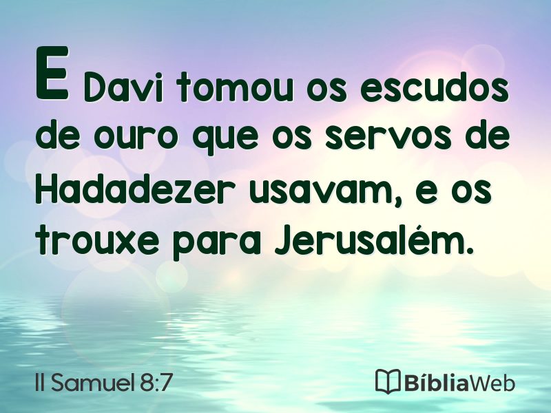 II Samuel 8:7 em imagem para compartilhar
