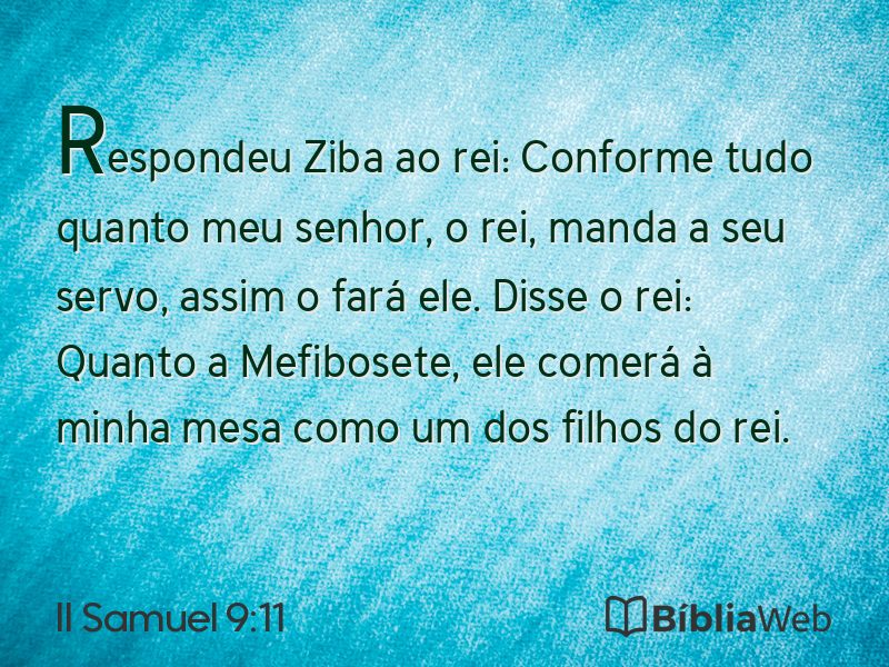 II Samuel 9:11 em imagem para compartilhar