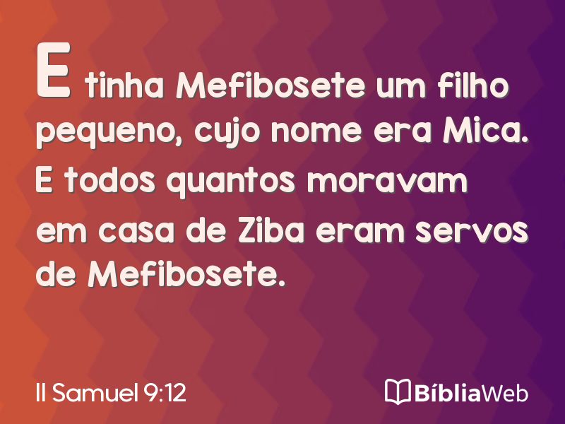 II Samuel 9:12 em imagem para compartilhar
