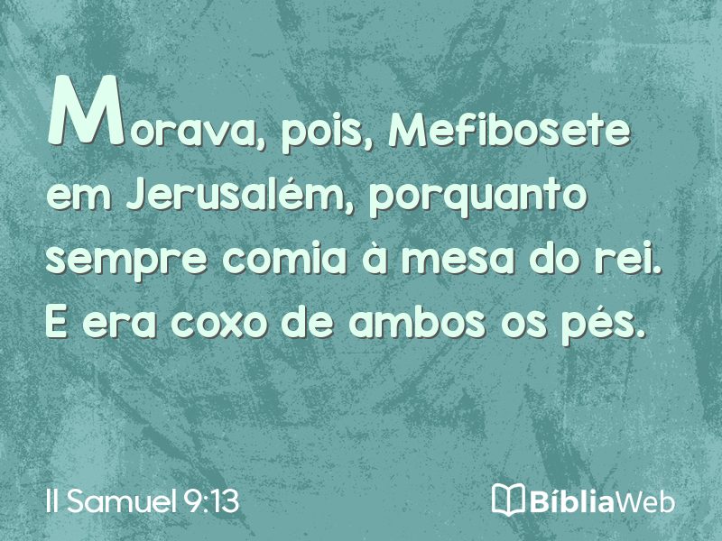 II Samuel 9:13 em imagem para compartilhar