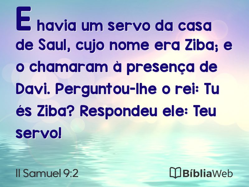 II Samuel 9:2 em imagem para compartilhar