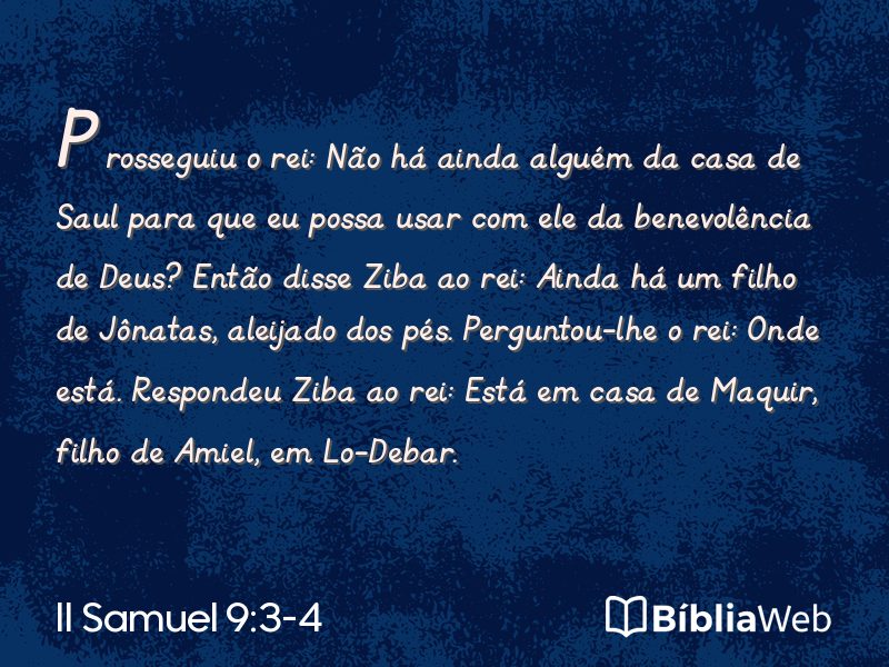II Samuel 9:3-4 em imagem para compartilhar