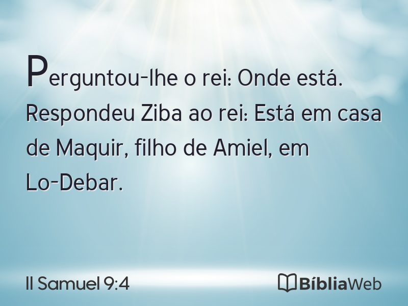 II Samuel 9:4 em imagem para compartilhar