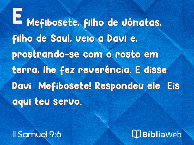 II Samuel 9:6 em imagem para compartilhar