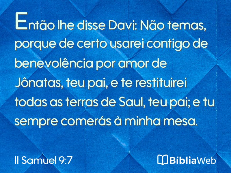 II Samuel 9:7 em imagem para compartilhar
