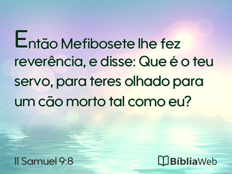 II Samuel 9:8 em imagem para compartilhar