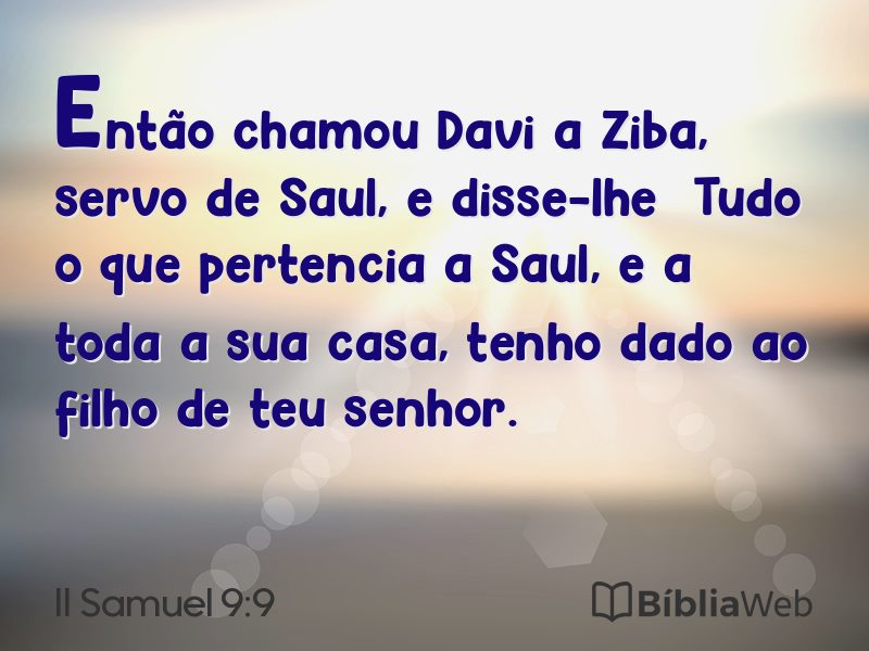 II Samuel 9:9 em imagem para compartilhar