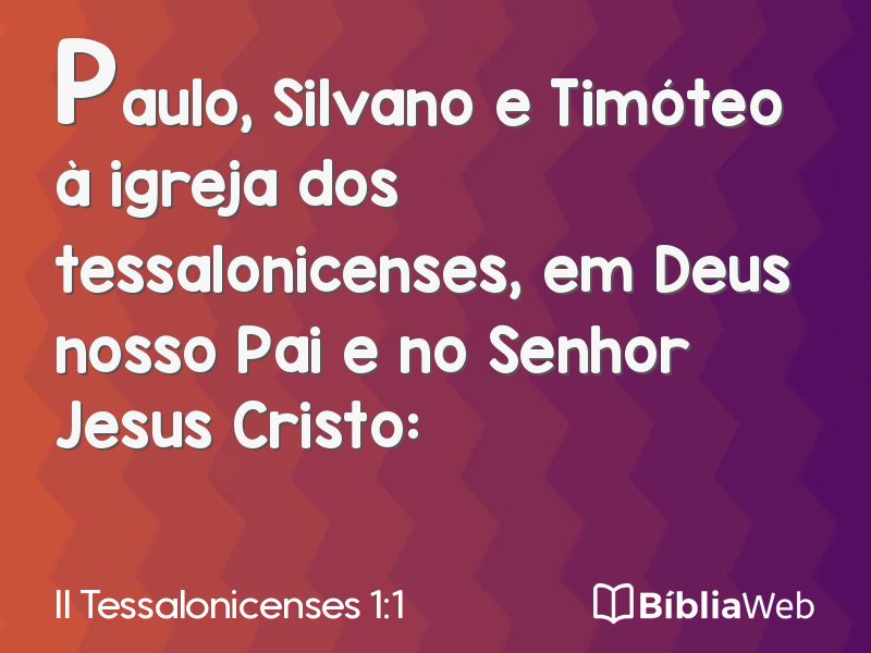 II Tessalonicenses 1:1 em imagem para compartilhar